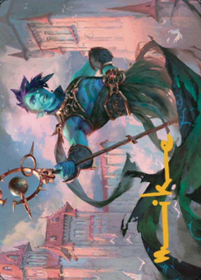 Haughty Djinn Art Card (Gold-Stamped Signature) [Dominaria United Art Series] - La Boîte Mystère ( The Mystery Box)