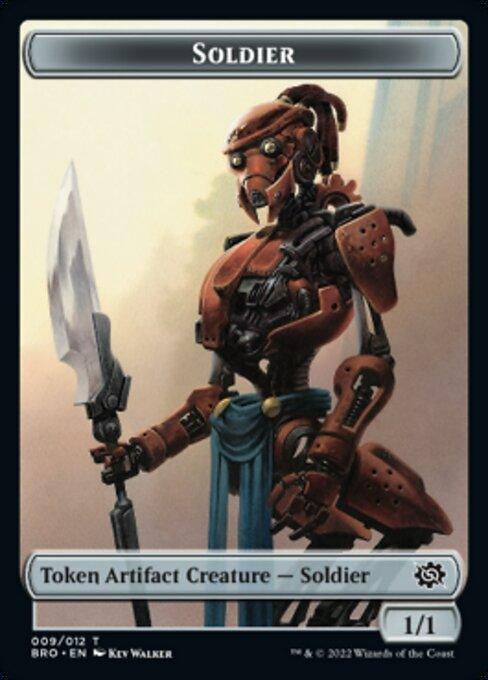 Powerstone // Soldier (009) Double-Sided Token [The Brothers' War Tokens] - La Boîte Mystère ( The Mystery Box)