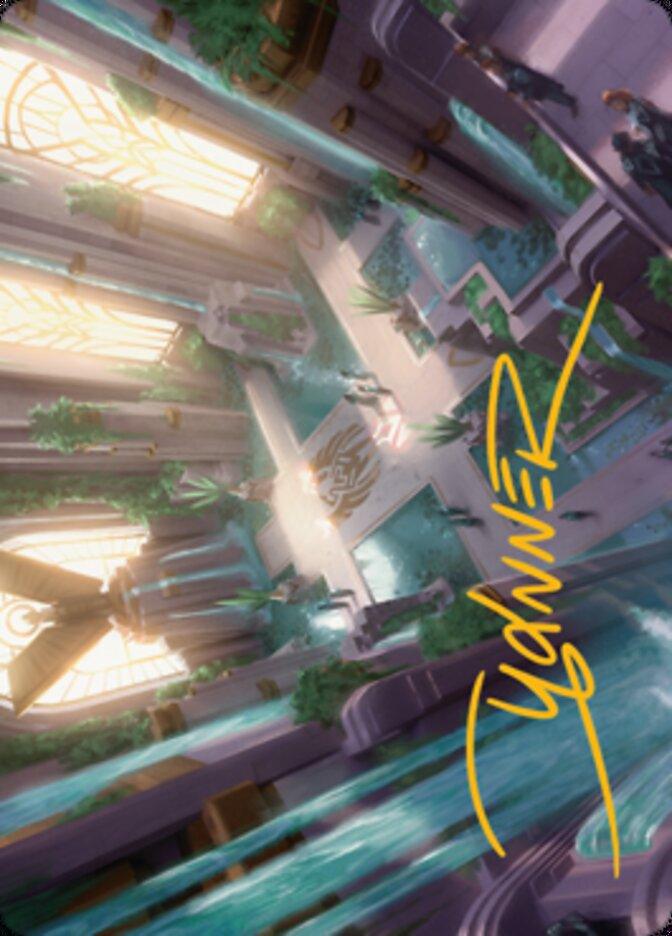 Spara's Headquarters Art Card (Gold-Stamped Signature) [Streets of New Capenna Art Series] - La Boîte Mystère ( The Mystery Box)
