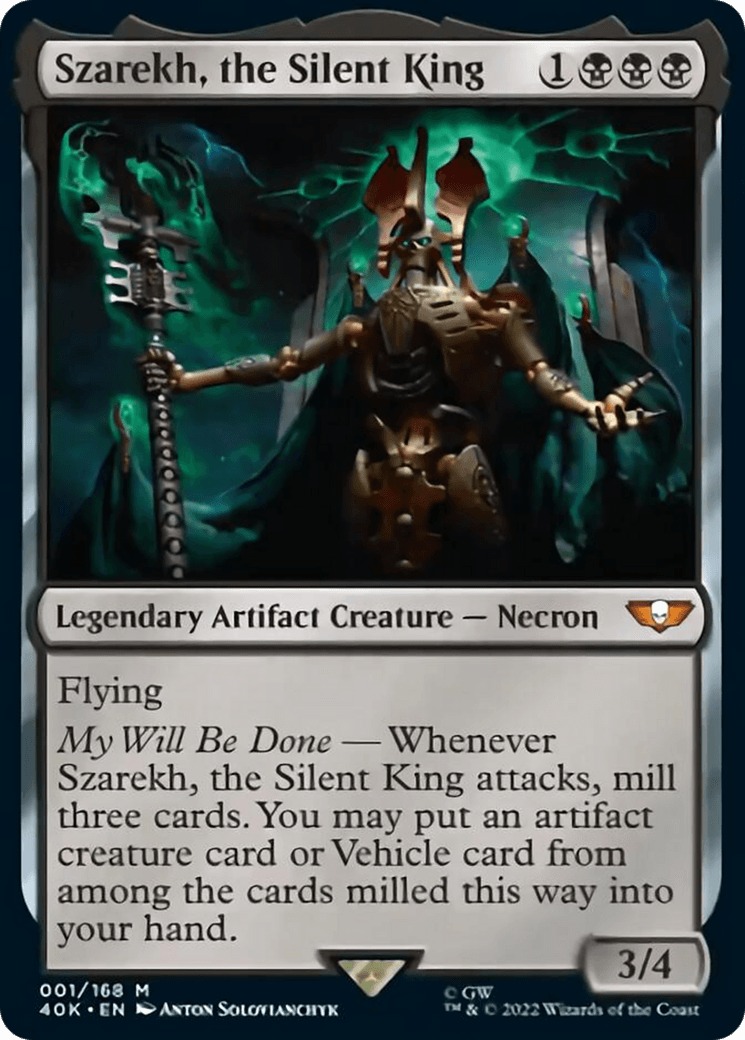 Szarekh, the Silent King (Display Commander) (Etched Foil) [Universes Beyond: Warhammer 40,000] - La Boîte Mystère ( The Mystery Box)