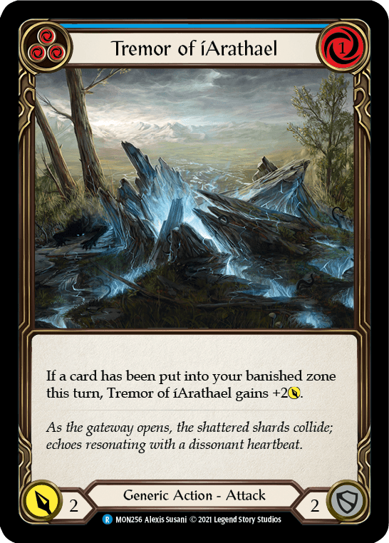 Tremor of iArathael (Blue) [MON256-RF] 1st Edition Rainbow Foil - La Boîte Mystère ( The Mystery Box)