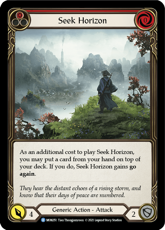 Seek Horizon (Red) [MON251-RF] 1st Edition Rainbow Foil - La Boîte Mystère ( The Mystery Box)