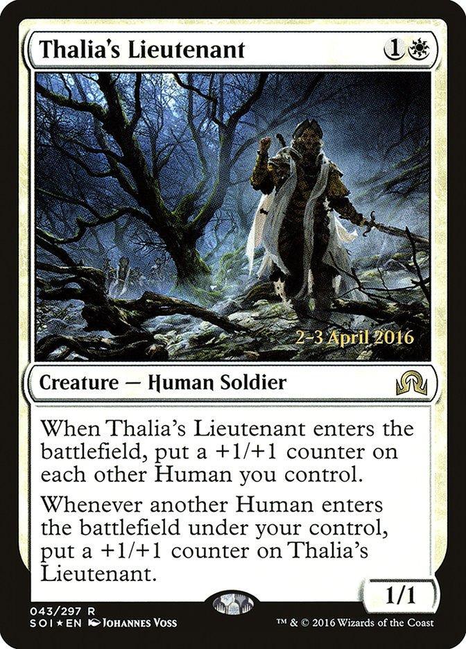 Thalia's Lieutenant [Shadows over Innistrad Prerelease Promos] - La Boîte Mystère ( The Mystery Box)