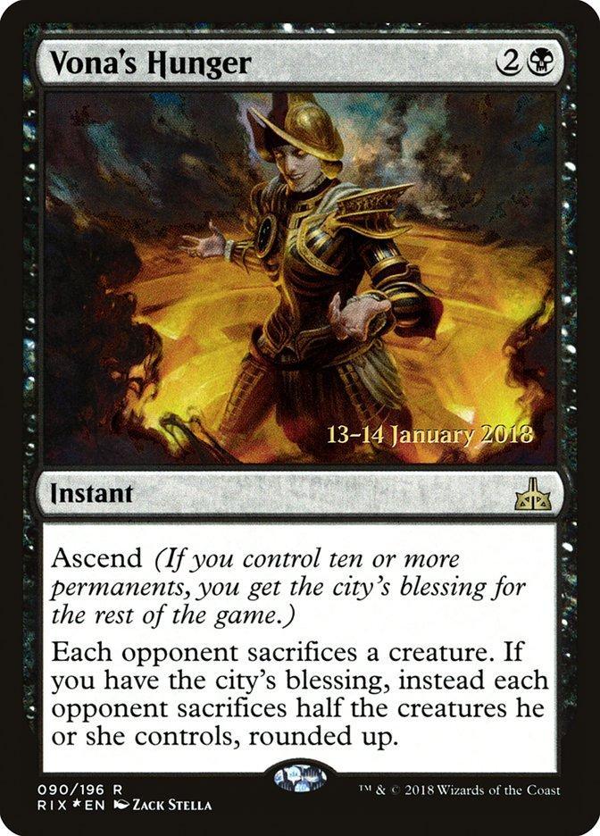 Vona's Hunger [Rivals of Ixalan Prerelease Promos] - La Boîte Mystère ( The Mystery Box)