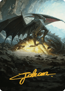 Ancient Copper Dragon Art Card (04) (Gold-Stamped Signature) [Commander Legends: Battle for Baldur's Gate Art Series] - La Boîte Mystère ( The Mystery Box)