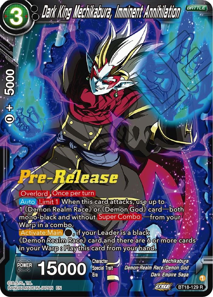 Dark King Mechikabura, Imminent Annihilation (BT18-129) [Dawn of the Z-Legends Prerelease Promos] - La Boîte Mystère ( The Mystery Box)