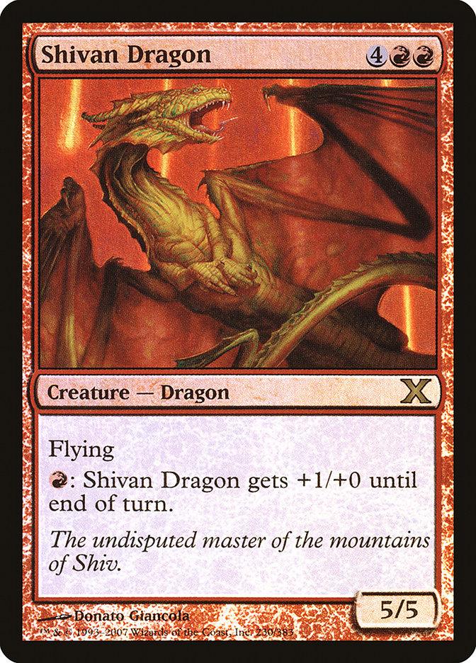 Shivan Dragon (Premium Foil) [Tenth Edition] - La Boîte Mystère ( The Mystery Box)