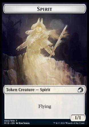 Spirit // Bat Double-sided Token [Innistrad: Midnight Hunt Tokens] - La Boîte Mystère ( The Mystery Box)