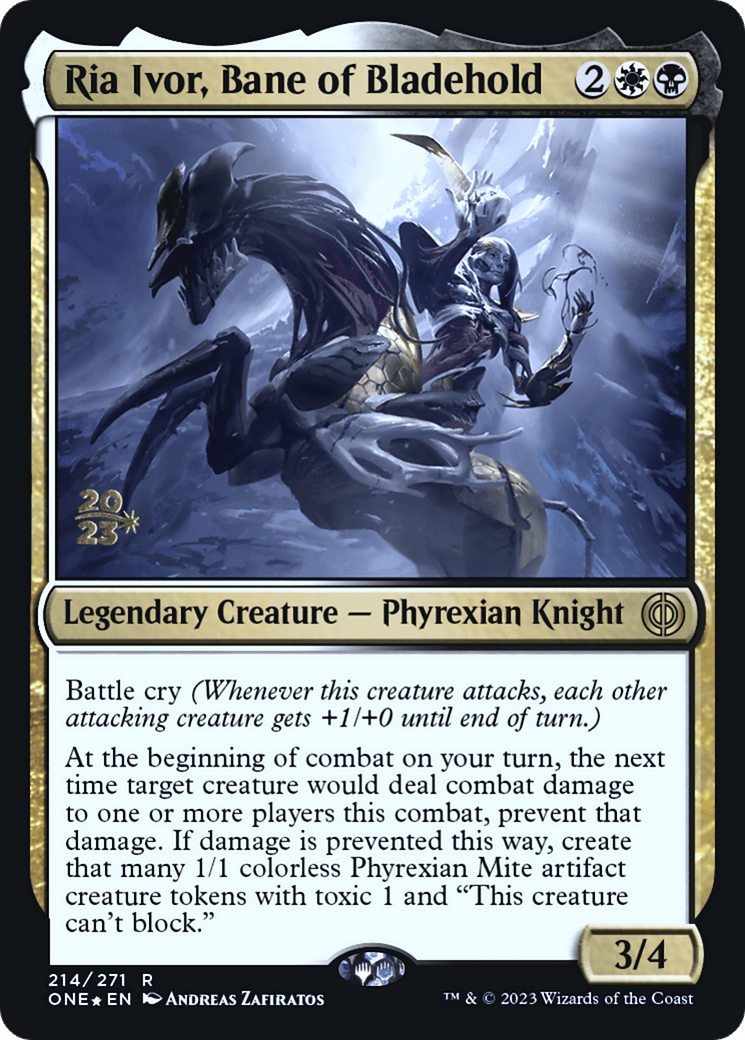 Ria Ivor, Bane of Bladehold [Phyrexia: All Will Be One Prerelease Promos] - La Boîte Mystère ( The Mystery Box)