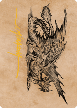 Ancient Brass Dragon Art Card (49) (Gold-Stamped Signature) [Commander Legends: Battle for Baldur's Gate Art Series] - La Boîte Mystère ( The Mystery Box)