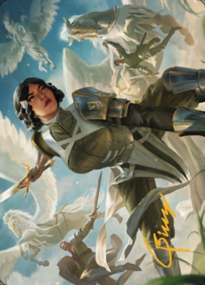 Resolute Reinforcements Art (Gold-Stamped Signature) [Dominaria United Art Series] - La Boîte Mystère ( The Mystery Box)