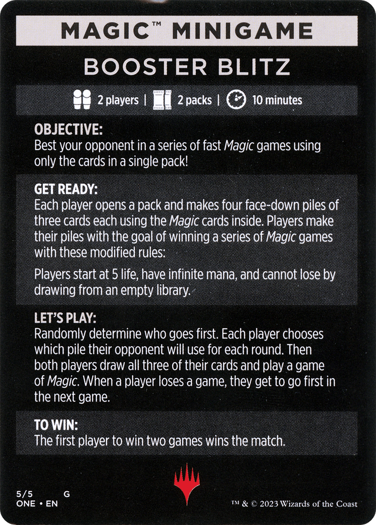 Booster Blitz (Magic Minigame) [Phyrexia: All Will Be One Minigame] - La Boîte Mystère ( The Mystery Box)