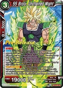 SS Broly, Unchained Might (BT13-025) [Supreme Rivalry Prerelease Promos] - La Boîte Mystère ( The Mystery Box)