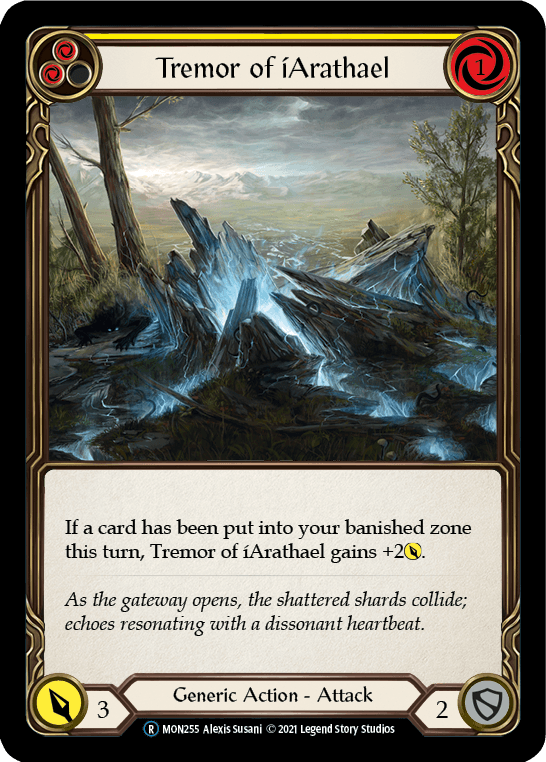 Tremor of iArathael (Yellow) [U-MON255-RF] Unlimited Rainbow Foil - La Boîte Mystère ( The Mystery Box)