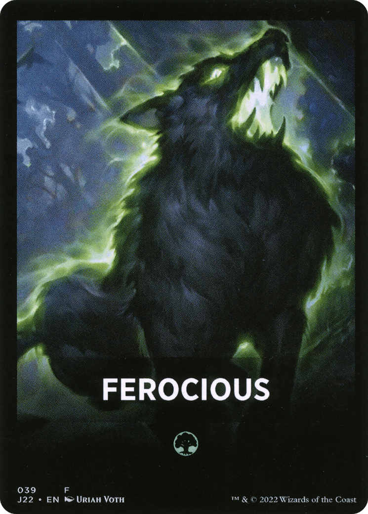 Ferocious Theme Card [Jumpstart 2022 Front Cards] - La Boîte Mystère ( The Mystery Box)