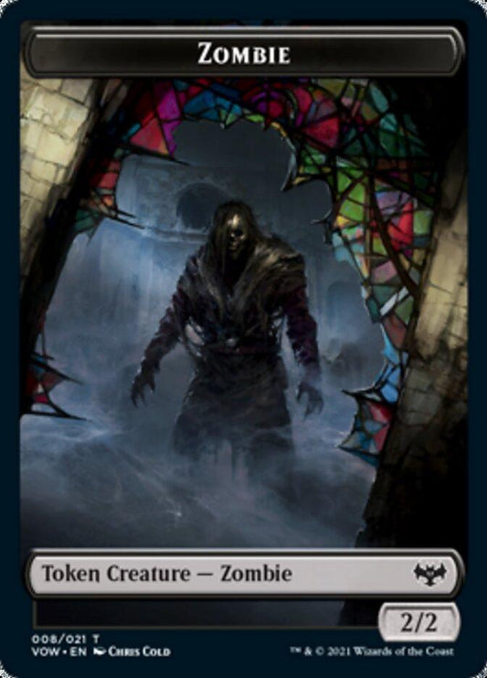 Zombie (008) // Treasure Double-sided Token [Innistrad: Crimson Vow Tokens] - La Boîte Mystère ( The Mystery Box)