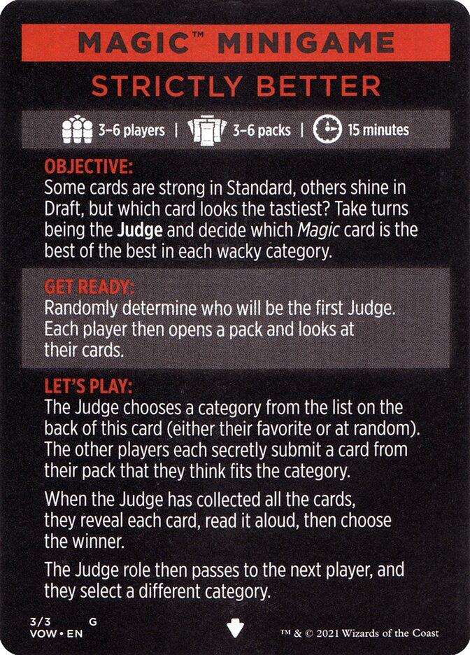 Strictly Better (Magic Minigame) [Innistrad: Crimson Vow Minigame] - La Boîte Mystère ( The Mystery Box)