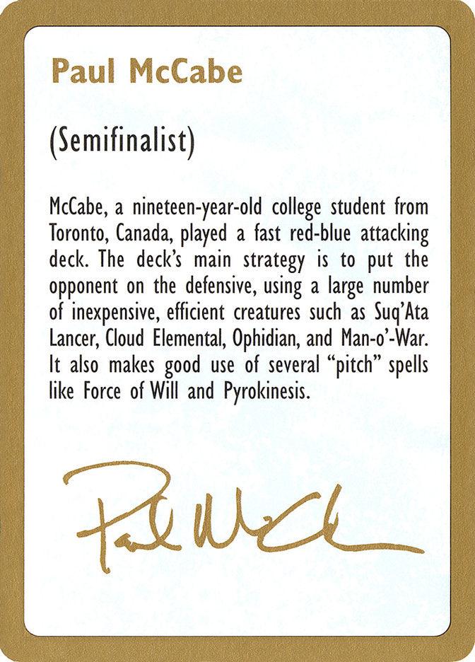 Paul McCabe Bio [World Championship Decks 1997] - La Boîte Mystère ( The Mystery Box)