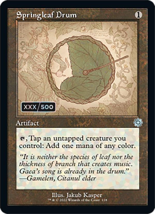 Springleaf Drum (Retro Schematic) (Serial Numbered) [The Brothers' War Retro Artifacts] - La Boîte Mystère ( The Mystery Box)