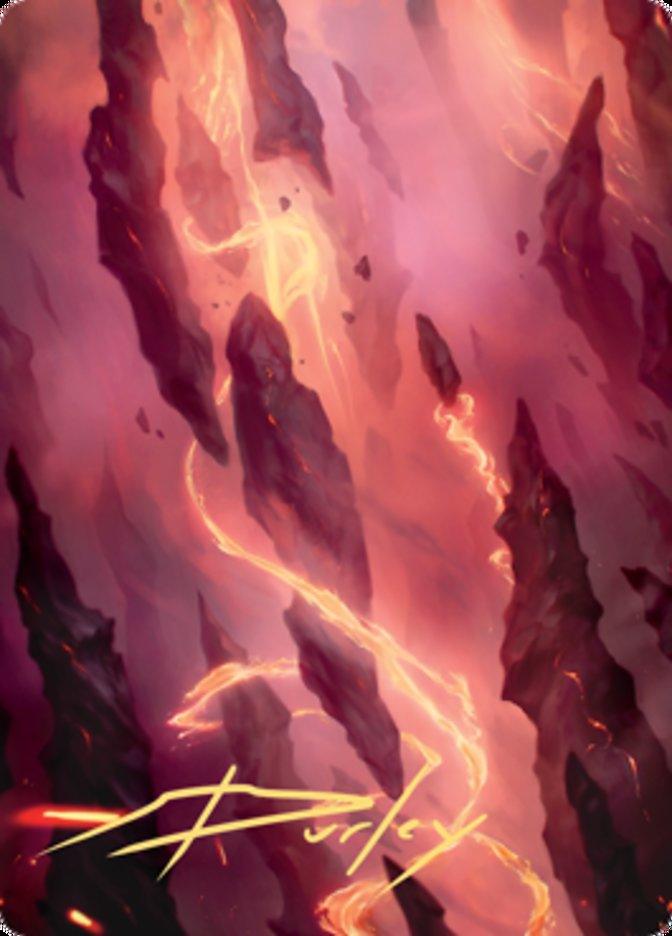 Mountain 1 Art Card (Gold-Stamped Signature) [Zendikar Rising Art Series] - La Boîte Mystère ( The Mystery Box)