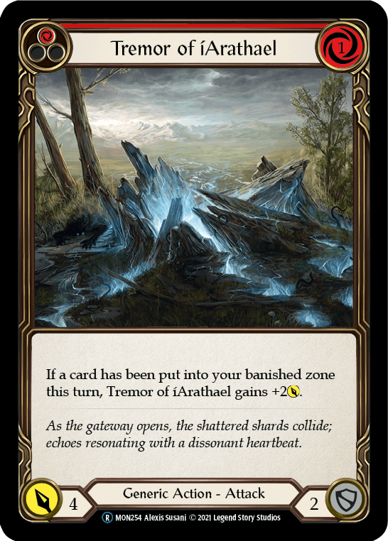 Tremor of iArathael (Red) [U-MON254-RF] Unlimited Rainbow Foil - La Boîte Mystère ( The Mystery Box)