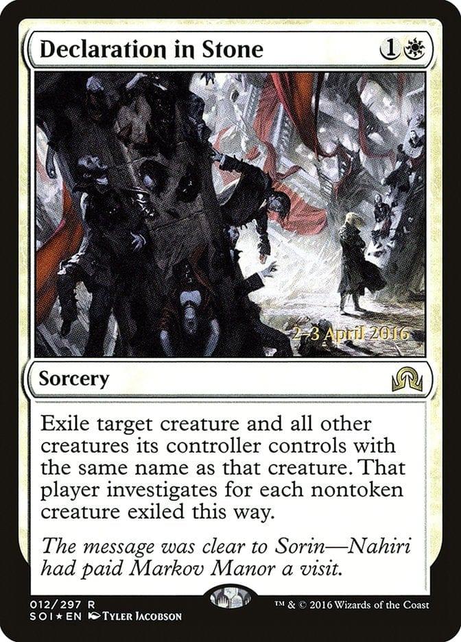 Declaration in Stone [Shadows over Innistrad Prerelease Promos] - La Boîte Mystère ( The Mystery Box)