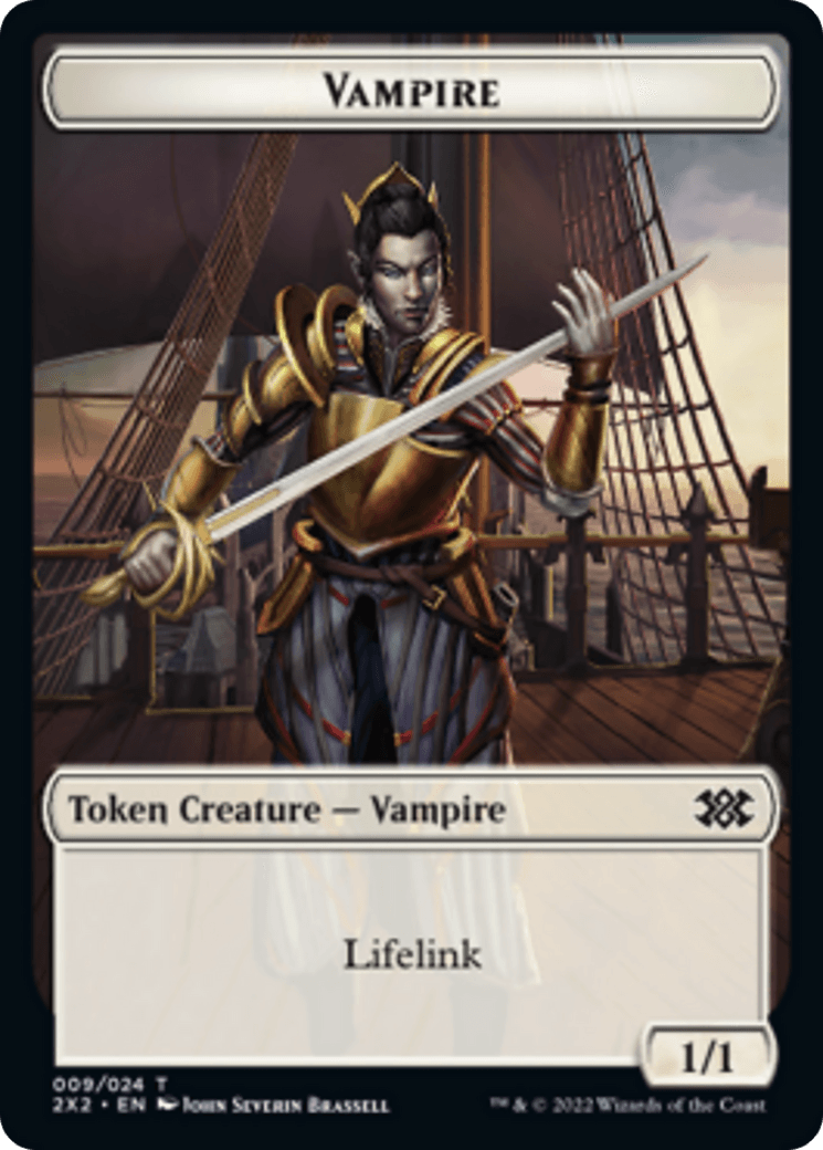 Worm // Vampire Double-sided Token [Double Masters 2022 Tokens] - La Boîte Mystère ( The Mystery Box)