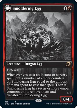 Smoldering Egg // Ashmouth Dragon [Innistrad: Double Feature] - La Boîte Mystère ( The Mystery Box)