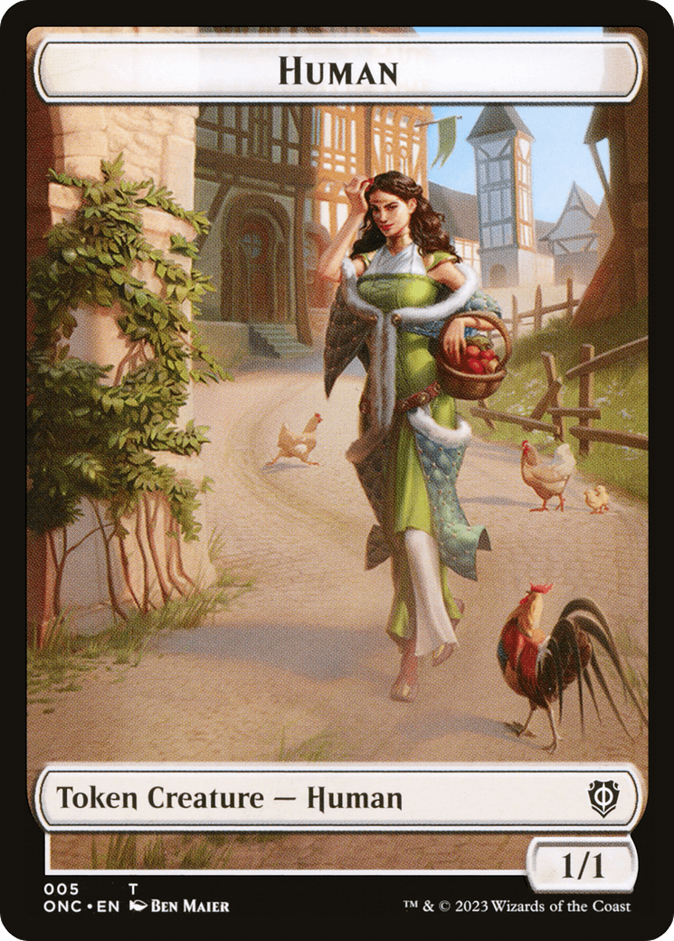 Human // Spirit Double-Sided Token [Phyrexia: All Will Be One Commander Tokens] - La Boîte Mystère ( The Mystery Box)