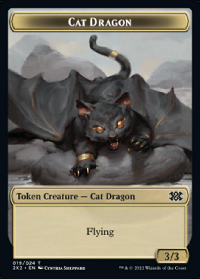 Cat Dragon // Soldier Double-sided Token [Double Masters 2022 Tokens] - La Boîte Mystère ( The Mystery Box)