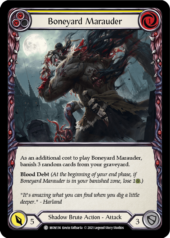 Boneyard Marauder (Yellow) [MON136] 1st Edition Normal - La Boîte Mystère ( The Mystery Box)