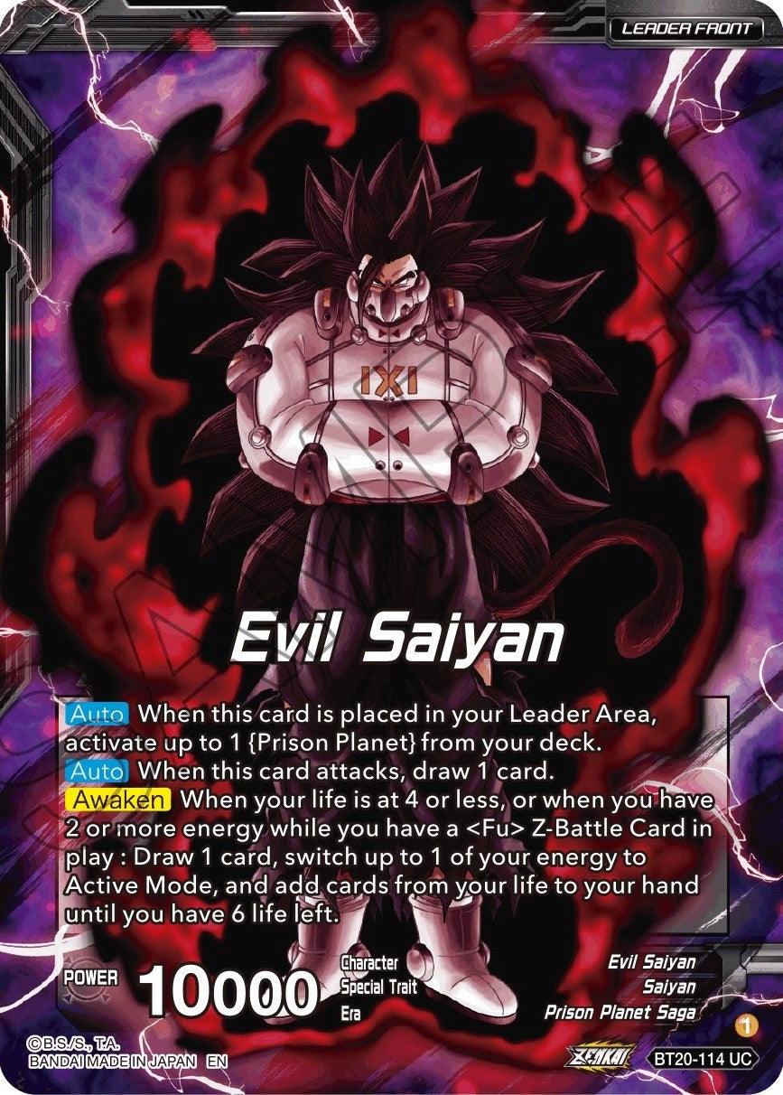 Evil Saiyan // Cumber, Maddening Force (BT20-114) [Power Absorbed Prerelease Promos] - La Boîte Mystère ( The Mystery Box)