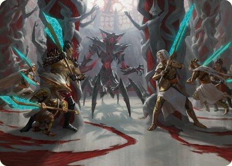 Goldwardens' Gambit Art Card [Phyrexia: All Will Be One Art Series] - La Boîte Mystère ( The Mystery Box)