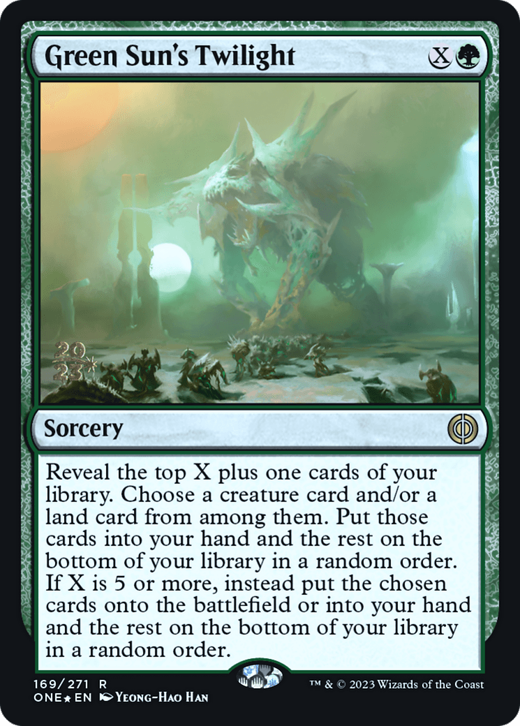 Green Sun's Twilight [Phyrexia: All Will Be One Prerelease Promos] - La Boîte Mystère ( The Mystery Box)