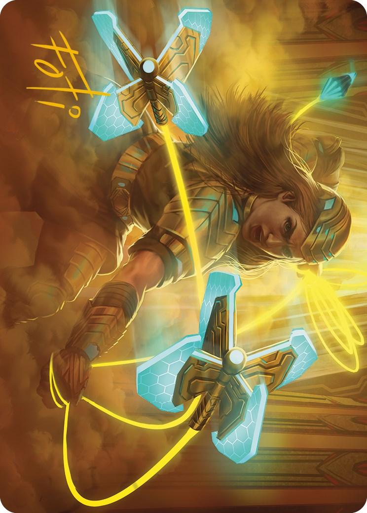 Bladehold War-Whip Art Card (Gold-Stamped Signature) [Phyrexia: All Will Be One Art Series] - La Boîte Mystère ( The Mystery Box)
