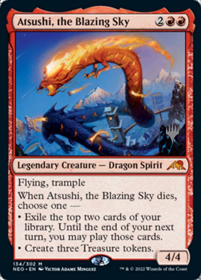 Atsushi, the Blazing Sky (Promo Pack) [Kamigawa: Neon Dynasty Promos] - La Boîte Mystère ( The Mystery Box)