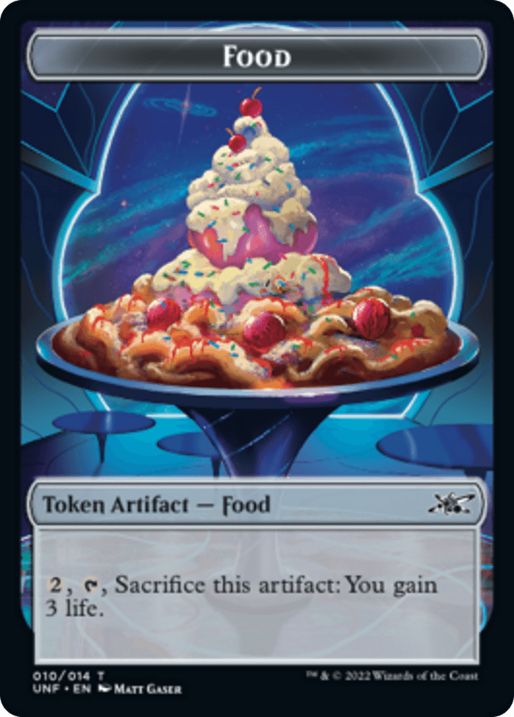 Clown Robot (002) // Food (010) Double-sided Token [Unfinity Tokens] - La Boîte Mystère ( The Mystery Box)