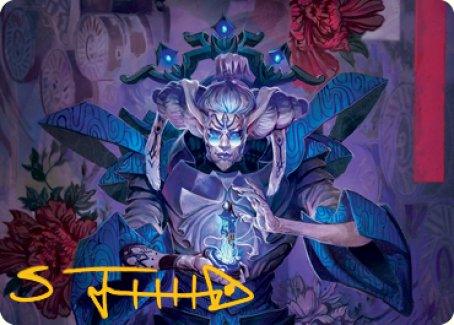 Tameshi, Reality Architect 1 Art Card (Gold-Stamped Signature) [Kamigawa: Neon Dynasty Art Series] - La Boîte Mystère ( The Mystery Box)