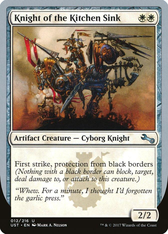 Knight of the Kitchen Sink ("protection from black border") [Unstable] - La Boîte Mystère ( The Mystery Box)