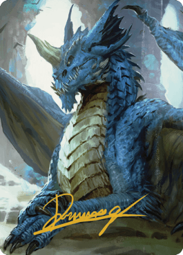 Young Blue Dragon Art Card (Gold-Stamped Signature) [Commander Legends: Battle for Baldur's Gate Art Series] - La Boîte Mystère ( The Mystery Box)