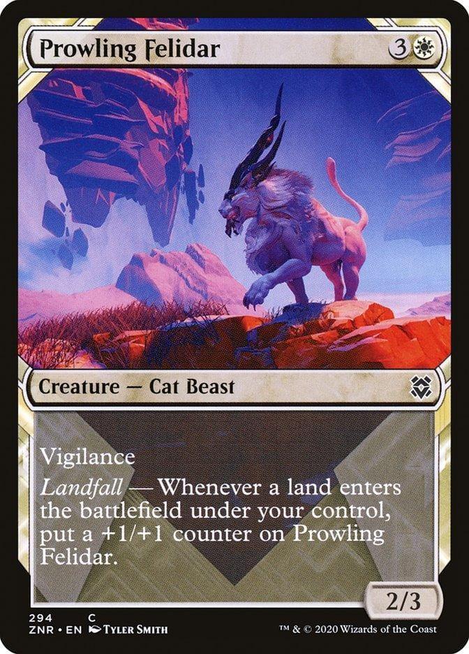 Prowling Felidar (Showcase) [Zendikar Rising Extended Art] - La Boîte Mystère ( The Mystery Box)