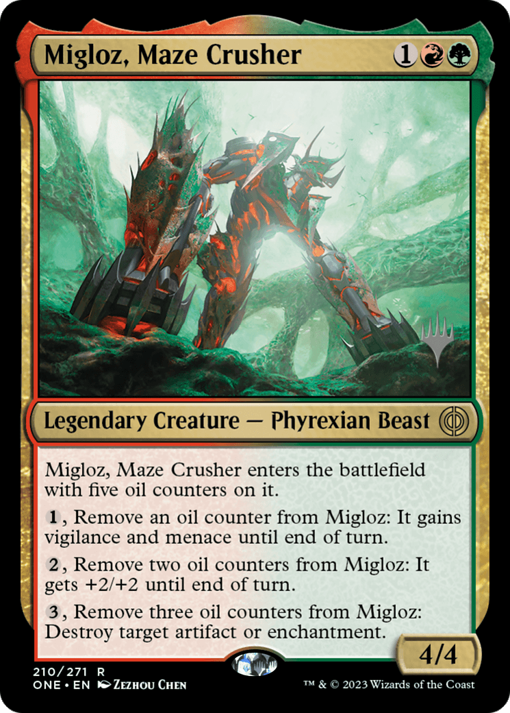 Migloz, Maze Crusher (Promo Pack) [Phyrexia: All Will Be One Promos] - La Boîte Mystère ( The Mystery Box)