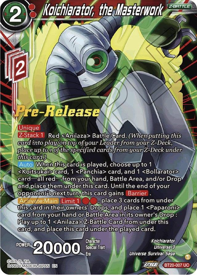 Koichiarator, the Masterwork (BT20-007) [Power Absorbed Prerelease Promos] - La Boîte Mystère ( The Mystery Box)