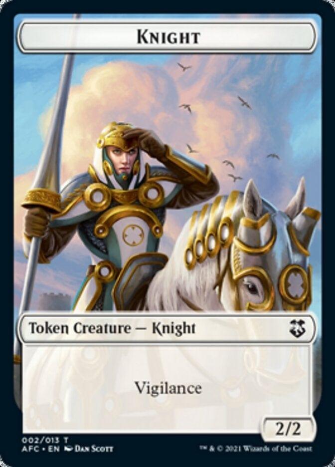 Knight // Saproling Double-sided Token [Dungeons & Dragons: Adventures in the Forgotten Realms Commander Tokens] - La Boîte Mystère ( The Mystery Box)