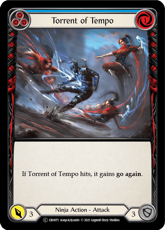 Torrent of Tempo (Blue) [U-CRU071-RF] Unlimited Rainbow Foil - La Boîte Mystère ( The Mystery Box)