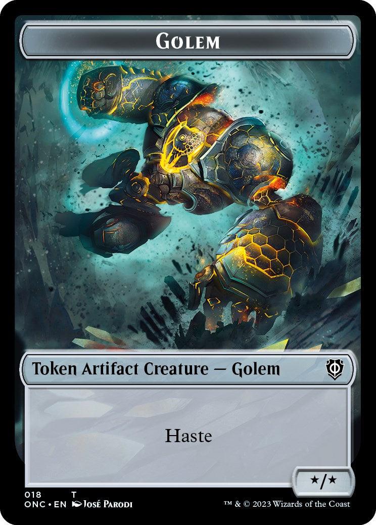 The Monarch // Golem Double-Sided Token [Phyrexia: All Will Be One Commander Tokens] - La Boîte Mystère ( The Mystery Box)