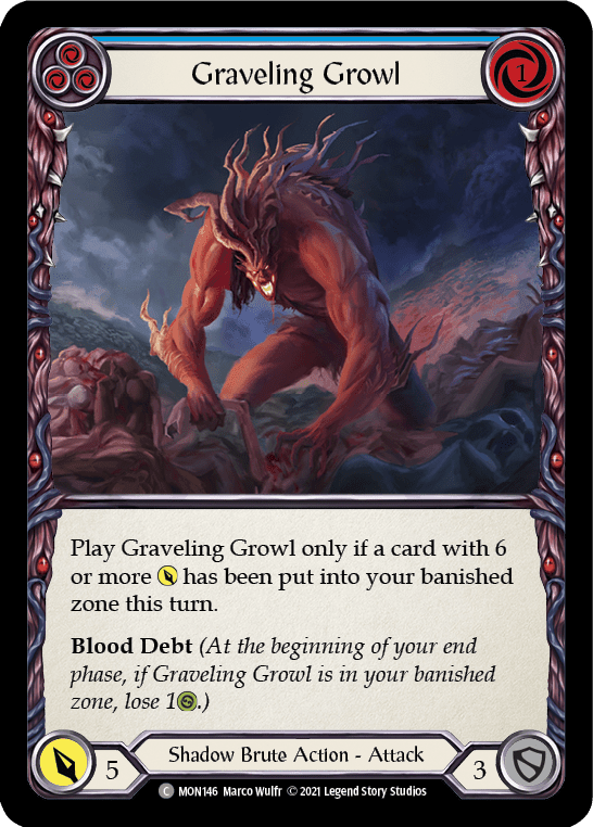 Graveling Growl (Blue) [MON146] 1st Edition Normal - La Boîte Mystère ( The Mystery Box)