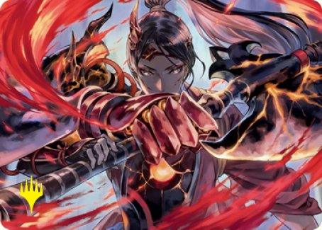 Risona, Asari Commander Art Card (Gold-Stamped Signature) [Kamigawa: Neon Dynasty Art Series] - La Boîte Mystère ( The Mystery Box)