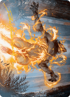 Burn the Accursed Art Card (Gold-Stamped Signature) [Innistrad: Midnight Hunt Art Series] - La Boîte Mystère ( The Mystery Box)