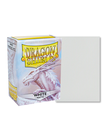 DRAGON SHIELD SLEEVES MATTE WHITE 100CT - La Boîte Mystère ( The Mystery Box)
